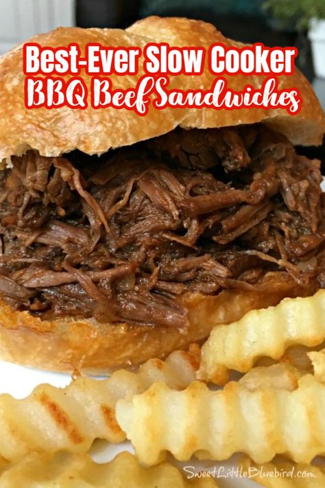 You searched for Barbecued beef - Sweet Little Bluebird Bbq Beef Crockpot, Crockpot Bbq Beef, Slow Cooker Bbq Beef, Bbq Beef Sandwiches, Bbq Sandwich, Beef Sandwiches, Slow Cooker Recipes Beef, Zesty Sauce, Roast Beef Sandwiches