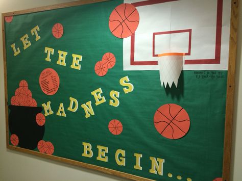 March Madness bulletin board! #marchmadness #RAlife #bulletinboard #march #basketball #potofgold Basketball Classroom Door, March Madness Decor, March Madness Work Ideas, March Madness Classroom Door, March Madness School Ideas, March Madness Classroom Transformation, March Madness Classroom Ideas, March Madness Decorations, Iready Incentives