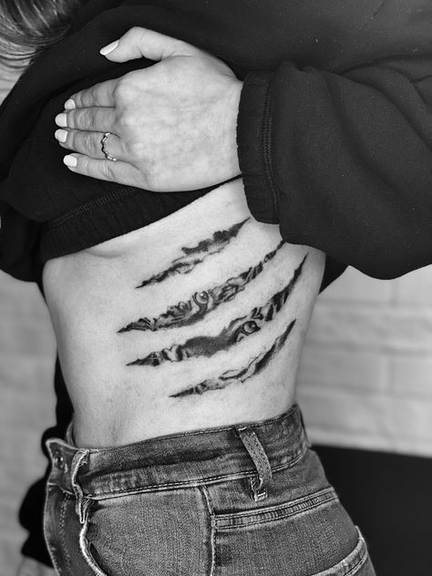 Tiger Scratch Tattoo, Tiger Claw Tattoo, Miniature Tattoo, Tiger Scratch, Scratch Tattoo, Stripe Tattoo, Claw Tattoo, Leopard Tattoos, Tiger Tattoo Design