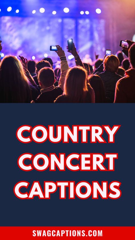 Looking for the perfect words to capture the magic of your country music experience? Check out these "Country Concert Instagram Captions for Fans" to make your photos shine. From lyrical quotes to fun puns, these captions will make your concert memories unforgettable. Embrace the rhythm, share the joy, and let your love for country music shine through with the best captions around! Cody Johnson Instagram Captions, Country Concert Quotes, Luke Combs Captions For Instagram, Country Concert Captions For Instagram, Festival Captions, Cody Johnson Concert, Faster Horses Festival, Concert Quotes, Lyrical Quotes