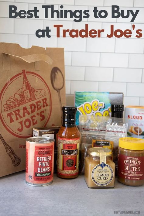 Are you a first-time Trader Joe’s shopper? These are the best things to buy at Trader Joe’s. Trader Joes Best Items, Best Trader Joe’s Finds, Trader Joe’s Finds, Best Trader Joes Products, Best Things To Buy, Trader Joe's Products, Trader Joe’s, Trader Joe, Enchilada Sauce