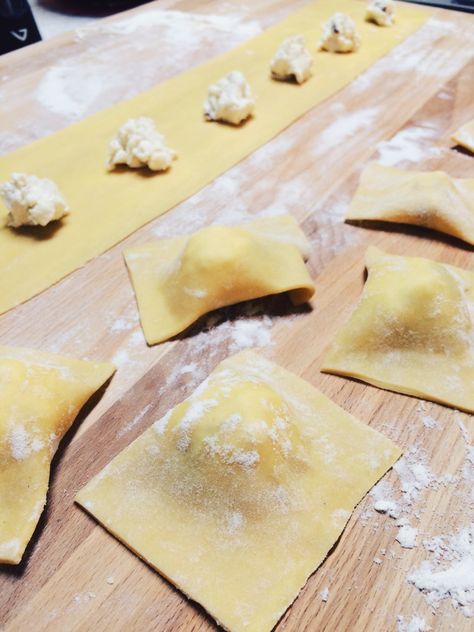 Goat Cheese Ravioli Recipe, Four Cheese Ravioli Recipe, Goat Cheese Ravioli, Ocean Prime, Ravioli Sauce, Ravioli Filling, Goat Cheese Pasta, Homemade Pasta Recipe, Homemade Ravioli