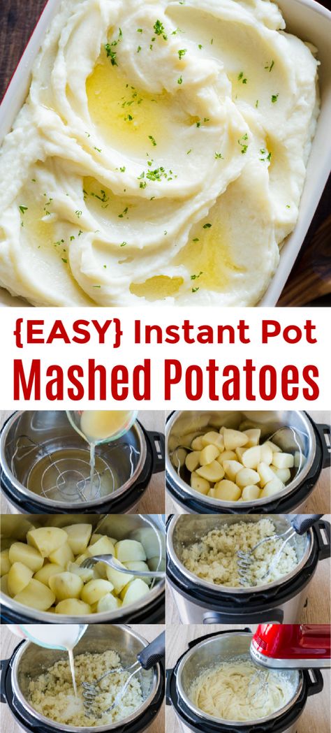 Crockpot Potatoes, Cooking Potatoes, Instant Pot Mashed Potatoes, Potatoes Mashed, Potatoes Chicken, Pot Recipes Healthy, Mashed Potatoes Recipe, Chicken Crockpot, Best Instant Pot Recipe