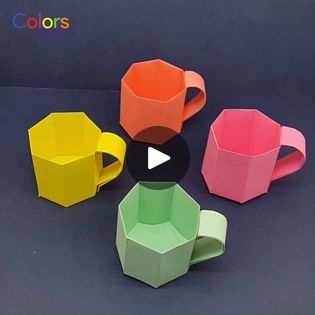 Paper Cup Diy, Paper Crafts For School, Cup Diy, Cup Making, Craft Sale Ideas, Crafts For School, Easy Origami, Sale Ideas, Origami Easy