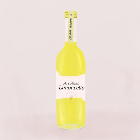 Behold the delightful Finn & Gray Limoncello! Did you know we make a homemade batch every year? In December we peeled 96 organic lemons (96!!!), which ultimately made over 30 bottles of Limoncello. Have you ever tried it?🍋 #limoncello #illustration #creativewingman #designer #minnesotadesigner #lemon Limoncello Illustration, Have You Ever, Rosé Wine Bottle, Did You Know, Wine Bottle, Lemon