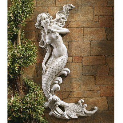 Design Toscano The Mermaid of Langelinie Cove Wall Decor 3 Mermaids, Mermaid Light, Mermaid Statue, Patio Wall Decor, Mermaid Sculpture, Mermaid Wall Decor, Mermaid Statues, Statue Tattoo, Mermaid Wall Art