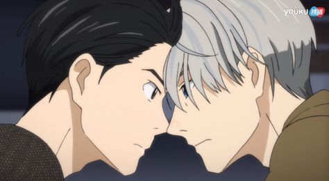 e06: forehead touch Katsuki Yuri, Viktor Nikiforov, Yuuri Katsuki, Victor Nikiforov, Yuri Katsuki, Revolutionary Girl Utena, Yuri Plisetsky, Fotos Goals, Lost In Translation