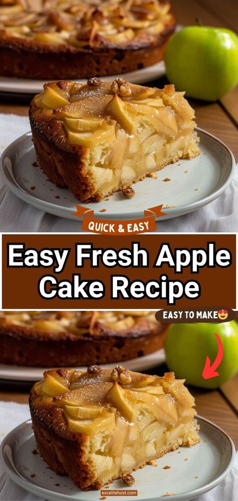 Fresh Apple Cake Taste Of Home Apple Cake, Apple Crisp Coffee Cake, Best Apple Cake Recipe Ever, One Bowl Apple Cake Recipe, Apple Breakfast Cake, Apple Stack Cake, Apple Cake Recipe Easy, Moist Apple Cake, Apple Cinnamon Cake