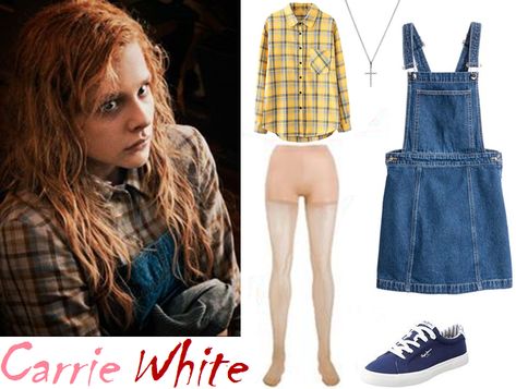 #Horrormovie #Carrie #Cosplay #Outfits Carrie White Outfits, Carrie Cosplay, Carrie Movie 2013, Carrie Horror Movie, Carrie Movie, White Widow, Carrie White, Creepypasta Cute, Movies Outfit