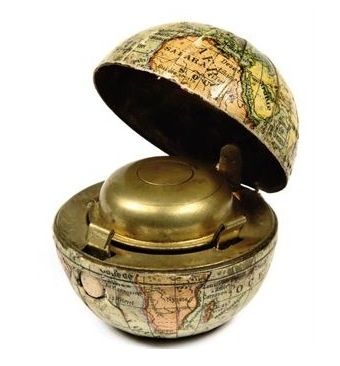 Antique Globe Inkwell Antique Globe, Antique Inkwells, Vintage Writing, Quill Pen, World Globes, Lettering Art, Pen Pals, Writing Accessories, Map Globe