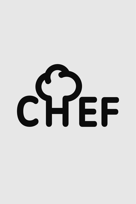 Logo concept for the word 'Chef' 👨‍🍳 Top Chef Logo, Vision 2025, Chef Logo, Book Logo, Logo Type, Top Chef, Logo Concept, 8th Grade, Recipe Book