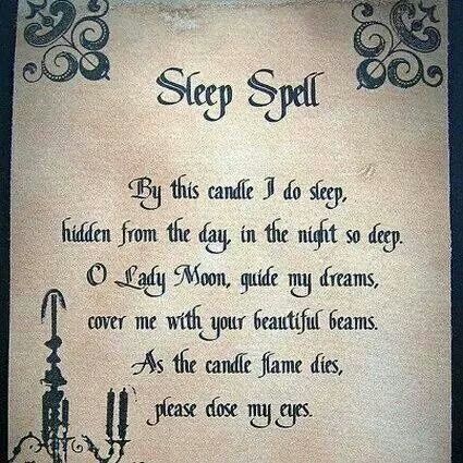 Sleep spell Hocus Pocus Quotes, Sleep Spell, Dream Spell, Halloween Spell Book, Candle Magic Spells, Witchcraft Spells For Beginners, Spells For Beginners, Witch Quotes, Easy Spells