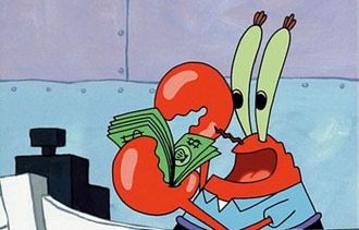 Mr. Crabs is frugal.  In fact, he is a cheapskate! Mr Crab, Krusty Krab, Mr Krabs, Spongebob Wallpaper, Successful Business Owner, Spongebob Memes, Gloomy Day, Sponge Bob, 7 Deadly Sins