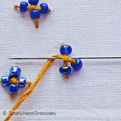 Four Legged Knot Stitch, Seed Bead Embroidery On Fabric, Embroidery With Beads On Clothes, Bead Embroidery Patterns Templates, Simple Bead Embroidery, Beading Clothing, Bead Embroidery Designs, Hand Embroidery With Beads, Texture Building