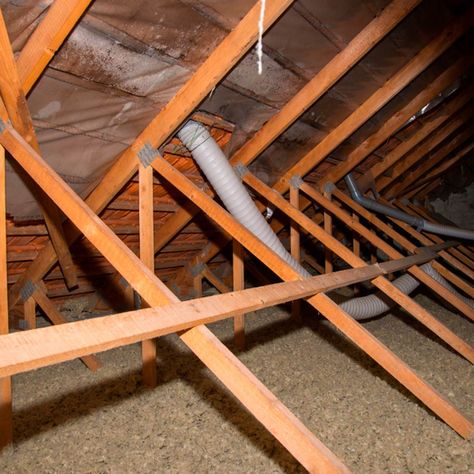 Attic Crawl Space Ideas, Attic Ceiling Ideas, Stairs To Attic Conversion, How To Finish An Attic, Finished Attic Ideas, Wood Attic, Attic Truss, Small Attic Room, Attic Organization