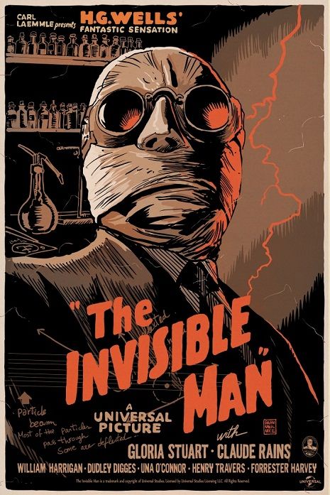 Dangerous Minds | Creatures from Universal Studios: Mondo’s exciting exhibit of movie monster posters Wallpaper Film, Mondo Posters, The Invisible Man, Futurisme Retro, Old Movie Posters, Horror Vintage, Film Vintage, Vintage Movie Posters, Horror Posters