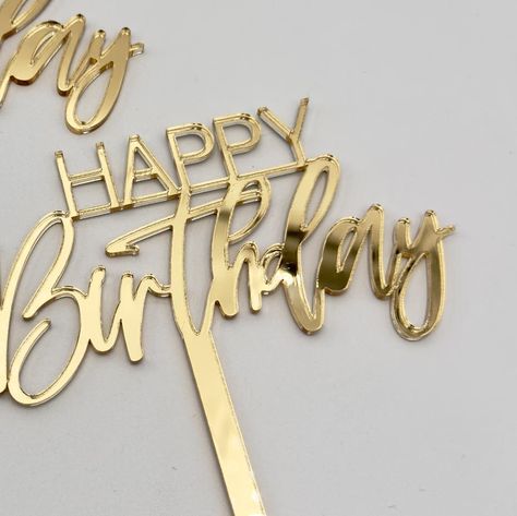 Rain Design, Happy Birthday Cake, Happy Birthday Cake Topper, Acrylic Decor, Happy Birthday Cakes, Birthday Cake Toppers, Other Colors, Event Decor, Last Minute