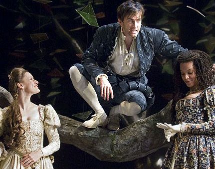 David Tennant in ‘Love’s Labour’s Lost’ Loves Labours Lost, Shakespeare Costumes, Nina Sosanya, Sir Ian Mckellen, Shakespeare In Love, Royal Shakespeare Company, Ian Mckellen, Drama Theatre, Shakespeare Plays