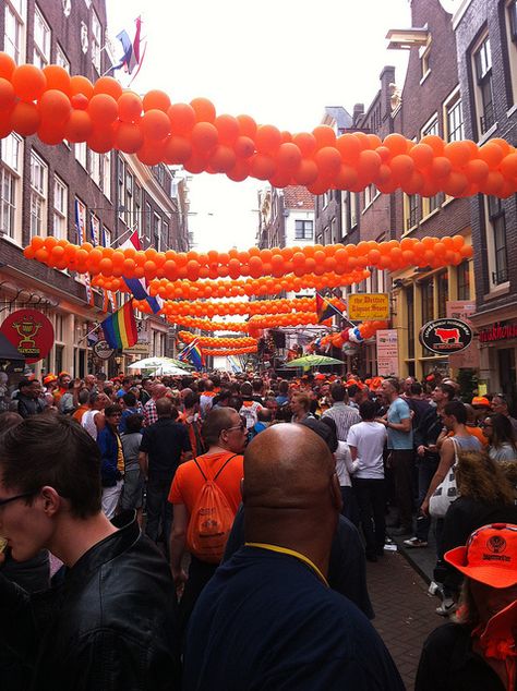 Queen's Day in Amsterdam by Joey McIntyre, via Flickr Kings Day Amsterdam, Kings Day Netherlands, Day In Amsterdam, Holland Beach, Travel Holland, Joey Mcintyre, Travel Log, Kings Day, Amsterdam Netherlands