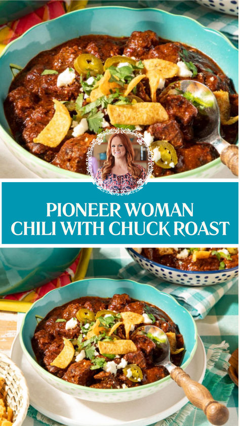 Pioneer Woman Chili With Chuck Roast Chili With Roast Beef, Chili Recipe Using Chuck Roast, Chili Recipe With Chuck Roast, Chuck Roast Chili Crockpot, Chili With Roast Meat, Soup With Chuck Roast Meat, Chili Made With Chuck Roast, Chili With Chuck Roast And Ground Beef, Beef Chuck Chili Recipe