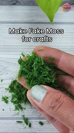 Fake Moss Crafts, How To Make Fake Moss, Fake Moss Diy, Moss Diy, Fake Moss, Diy Moss, Fairy Bedroom, Fairytale Party, Art Hacks