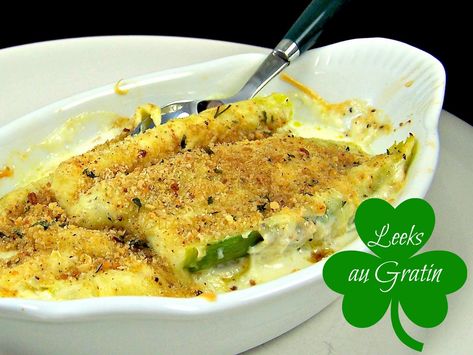 Leeks Side Dish, Au Gratin Recipes, Delicious Vegetables, Vegetable Sides, Lifestyle Inspiration, Side Recipes, Veggie Sides, Veggie Dishes, Leeks