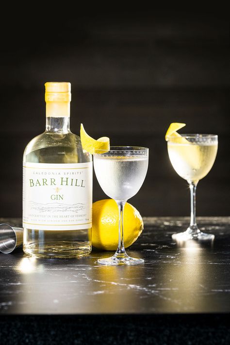 Cocktails – Barr Hill Gin Martini With A Twist, Lemon Twist Garnish, Martini With A Twist, Gin Martini, Glass Garnish, Orange Bitters, Classic Martini, Lemon Twist, Alcohol Recipes