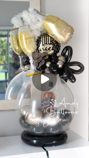 Andy Balloons - Broward FL on Instagram: "This is how I stuff a balloon with a bottle 🍾🎈  #stuffingballoons #balloonstuffing #giftballoons #giftsforhim #giftideas #superstuff" Bobo Balloon Bouquet, Balloon Gift Basket, Wine Gifts Diy, Bobo Balloons, Stuffed Balloons, Bobo Balloon, Birthday Party Decorations Diy, October 2, Balloon Bouquet