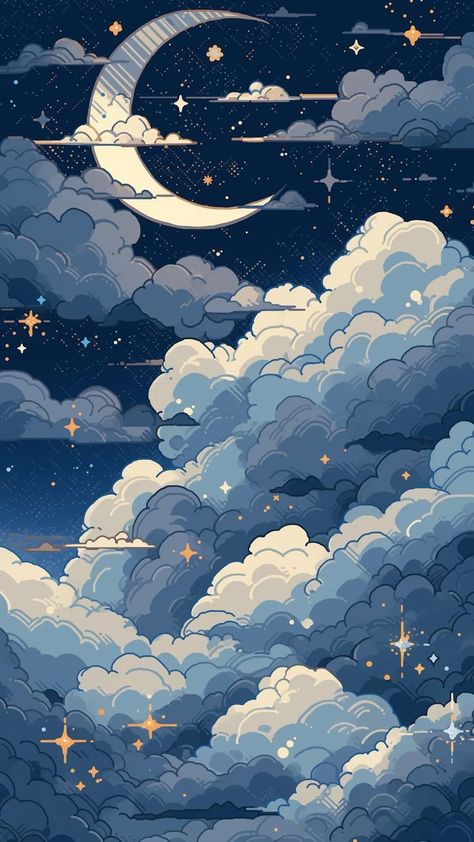 Lunar Wallpaper, Whatsapp Wallpaper Cute, Dreamy Artwork, Images Kawaii, Cool Wallpapers Art, Cute Patterns Wallpaper, Pretty Wallpapers Backgrounds, Dreamy Art, 판타지 아트