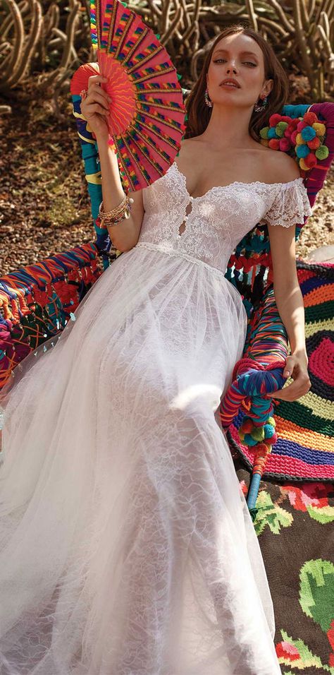 #wedding #weddingdress #bridedress #weddinggown #bridetobe  #weddinginspo #weddinginspiration #weddingdresses #weddinggowns #bridalgowns Wedding Dresses Mexican, Traditional Mexican Wedding Dress, Spanish Wedding Dress, Traditional Mexican Wedding, Vintage Mexican Wedding, Mexican Inspired Wedding, Mexican Wedding Dress, Big Wedding Dresses, Embroidered Wedding Dress