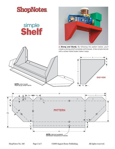 Quick & Easy Sheet Metal Projects - ShopNotes Sheet Metal Projects, Sheet Metal Drawing, Laser Cut Furniture, Metal Sheet Design, Sheet Metal Art, Metal Fabrication Tools, Cardboard Box Crafts, Sheet Metal Fabrication, Metal Bending Tools