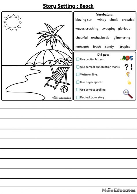 Free 15+ Story Settings Description Writing Frames - The Mum Educates Writing Skills Activities, Creative Writing Pictures, Writing Frame, Picture Story Writing, Descriptive Writing Activities, Description Writing, Creative Writing Worksheets, Story Settings, Writing Forms