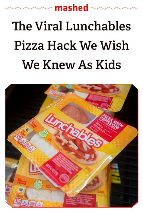 Do you find sprinkling cheese on Lunchables pizzas fun or frustrating? There's a viral hack that makes this process easy, and we sure wish we knew it as kids. #Lunchables #FoodHacks Lunchables Pizza, Fage Yogurt, Pizza Hacks, Lunchtime Meals, Kraft Cheese, Kids Pizza, Processed Meat, Pizza Sauce, School Lunch