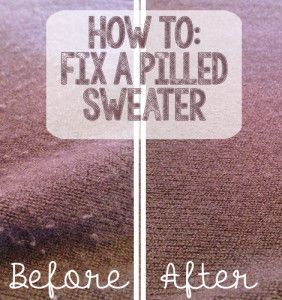 Remove pilling on sweaters. What the Flicka? posted a tutorial for fixing a pilled sweater, and it is so easy! You just use a razor to cut the pilling and then use a lint remover to take off the pilling. What a great trick! How To Remove Lint, Ruined Clothes, Remove Lint, Clothing Tips, Lint Remover, Lint Roller, Laundry Hacks, It Goes On, Top Pins