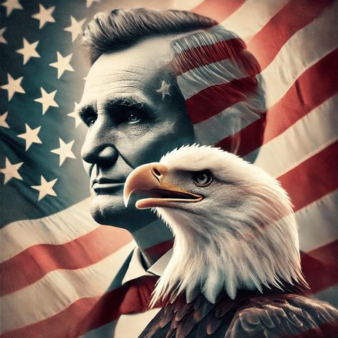 Celebrate American heritage and patriotism with this stunning digital artwork, featuring a historic U.S. leader, a powerful bald eagle, and the American flag in a dramatic composition. This piece embodies strength, leadership, and the timeless values of freedom and justice. This high-resolution digital print is perfect for history lovers, military families, and patriotic Americans. It makes a bold statement in any home, office, or memorial space, and is a great gift for Independence Day, Veteran Dramatic Composition, Powerful Artwork, Double Exposure Art, Eagle Silhouette, Patriotic Home Decor, Double Exposition, Patriotic Art, Eagle Art, Gifts For Veterans