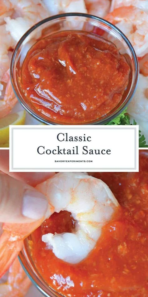 Shrimp Cocktail Sauce, Homemade Cocktail Sauce, Sauce Cocktail, Cocktail Sauce Recipe, Seafood Sauce, Homemade Sauce Recipes, Homemade Condiments, Sauces And Dips, Cocktail Sauce