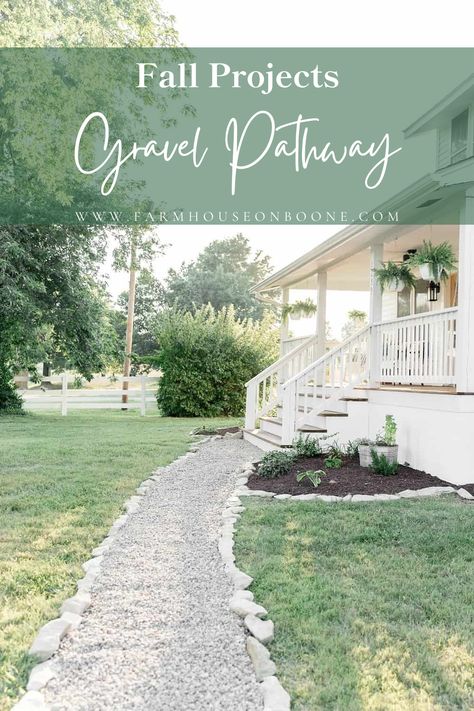 Learn how to lay a gravel path to cover up old cracking sidewalk. This cheap and easy DIY project can transform your landscaping in less than an hour. Cheap Sidewalk Ideas, Sidewalk Alternatives, Diy Pathway Ideas Cheap, Diy Walkway To Front Door, Diy Sidewalk, How To Make A Path In Your Yard, Walk Ways Diy Paths Cheap, Best Gravel For Walkway, How To Make A Pebble Pathway