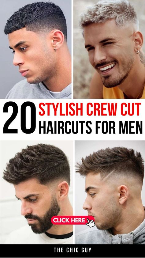 Top 20 Crew Cut Hairstyles for Men with Oval Faces in 2024 Mens Short Textured Hair, Short Men’s Haircut Spiky, Best Men’s Summer Haircuts, Mens Low Maintenance Haircuts, Men’s Hair Widows Peak, Men S Haircut Short, Straight Short Hairstyles Men, Warrior Cut Hair, Men’s Crew Cut Haircuts