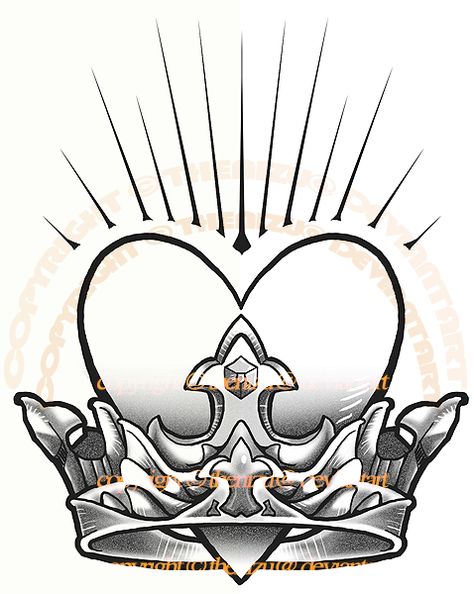 Heart With Crown Tattoo Ideas, Crown And Heart Tattoo, Crown Heart Tattoo, Heart With Crown Tattoo, Heart Crown Tattoo, Crown Hand Tattoo, Friend Symbol, Flash Tats, Rose Drawing Tattoo