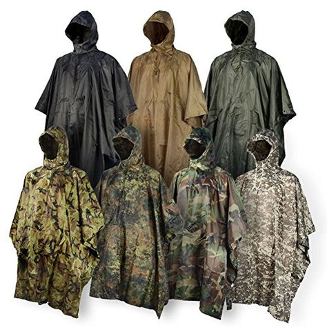 Tactical Poncho, Military Accessories, Green Raincoat, Real Tree Camouflage, Military Design, Yellow Raincoat, Rain Poncho, Tactical Clothing, Hooded Raincoat