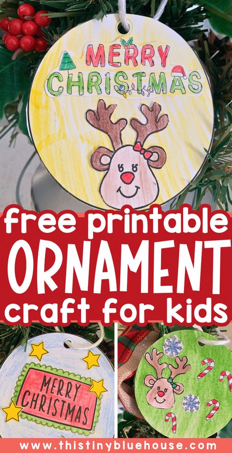 Use our free printable template to create festive paper ornaments with children. This low-prep Christmas ornament craft is a fun and engaging screen free holiday activity for kids in preschool, kindergarten and the early elementary grades. A fun choice for classroom teachers this cute paper ornament craft is an easy way to build holiday cheer. Head over to our website to snag a copy of this free printable ornament template and make this easy Christmas craft with the kids in your life. Canada Christmas Crafts For Kids, Christmas Decoration Kindergarten, Paper Christmas Ornaments For Kids, Christmas Crafts For Kids At School, Easy Ornament Craft, Student Ornaments, Easy Christmas Ornaments For Kids, Holiday Activity For Kids, Kindergarten Christmas Crafts