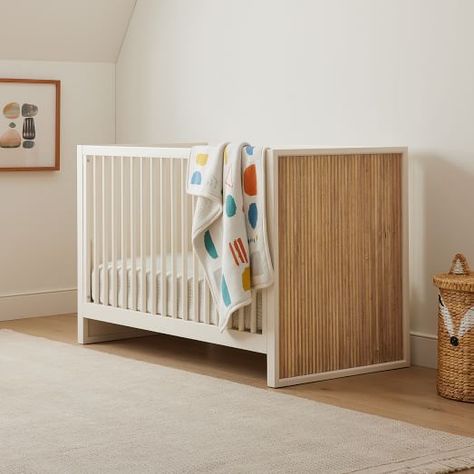 crib | West Elm Mid Century Headboard, Modern Baby Cribs, Crib Conversion Kit, Mid Century Nursery, Baby Cribs Convertible, Modern Crib, Baby Mattress, West Elm Kids, Safe Water