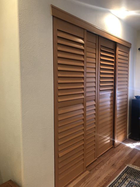 Closet / Laundry Doors Black Louvre Closet Doors, Veneer Shutter Wardrobe, Louver Shutter Wardrobe, Wood Louvered Closet Doors, Teak Closet Doors, Louvre Doors, Laundry Doors, Sliding Wardrobe Doors, Bali House