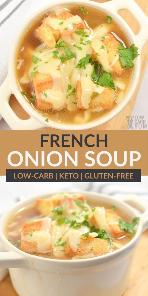 Keto French Onion Soup, Soups Healthy, Soup Keto, Dinners Healthy, Onion Soup Recipe, French Soup, Keto Soups, Dinner Keto, Cooking With White Wine