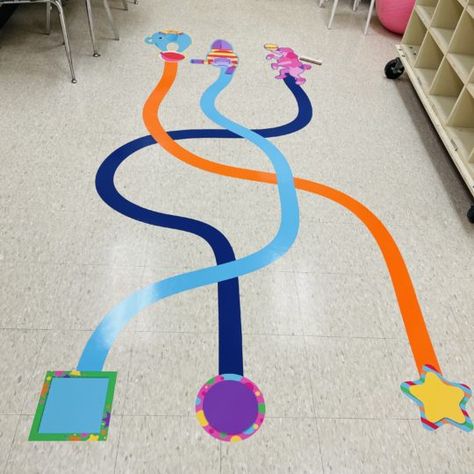 The Sensory Path Sensory Seeking Behavior, Sensory Pathways, Sensory Path, Ocean Classroom, Sensory Wall, Hallway Inspiration, School Interior, Path Design, Sensory Room