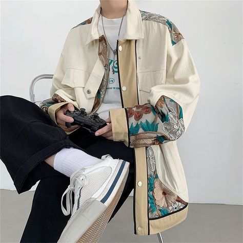 Mens Embroidery, Moda Academia, Chinese Style Design, Character Outfits, Mode Inspiration, Coat Fashion, Design Fashion, Style Design, Chinese Style