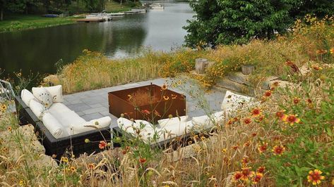 Happy Career, Riverside Landscape, Riverside Garden, Boat Dock, Chelsea Flower, Chelsea Flower Show, Landscape Decor, Lake Life, Flower Show