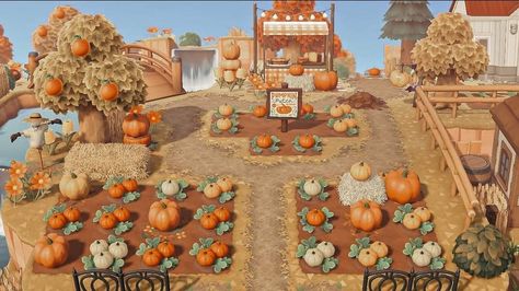 Pumpkin Patch Acnh Ideas, Animal Crossing Fall Blanket, Pumpkin Patch Animal Crossing, Fall Animal Crossing Ideas, Acnh Pumpkin Patch Ideas, Acnh Fall Design Codes, Animal Crossing Pumpkin Patch, Animal Crossing Pumpkin, Achn Ideas