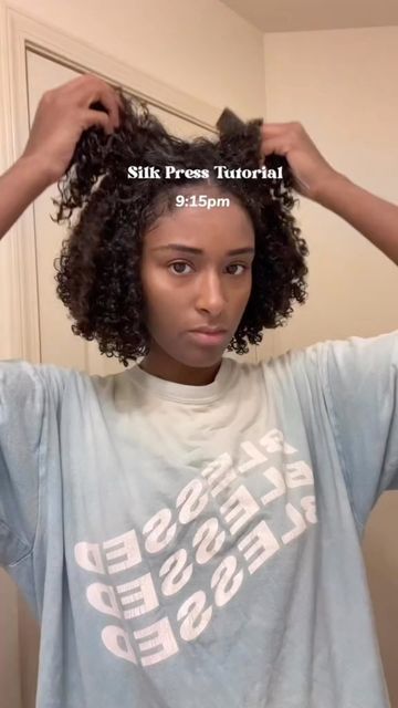 VoiceOfHair ®️ on Instagram: "She slayed this! 😍👏🏾 Such a silky and shiny at home silk press by @chelseyspage 🔥 The blowout was so bouncy, the flat iron took it too the next level, and she wrapped it so effortlessly! 👌🏾 Does your hair turn out this silky when you straighten it or do you need to hit the salon for this type of result? 🤔 #voiceofhair #blowout #silkpress #flatiron #curlyhairkillas #teamnatural #healthyhairjourney" Silkpress Natural Hair Styles, 4b Silk Press, Natural Blow Out, Wrap Silk Press Hair, At Home Silk Press Natural Hair, How To Silk Press Natural Hair At Home, How To Do A Silk Press At Home, Flat Iron Hair Styles Black Women, Flatiron Hairstyles Black Natural Hair