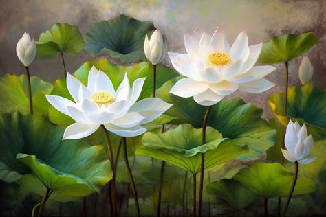 white lotus White Lotus Painting, Lotus Image, Office Idea, White Lotus Flower, Lotus Flower Art, Lotus Painting, Gallery Wallpaper, Rose Images, Beach Photography Poses